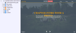 FasterCourse Countryside Template Chapter Intro with Photo page