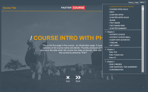 Articulate Storyline Countryside Guide Default Menu Preview