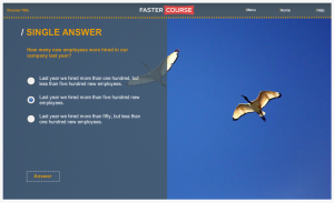 Articulate Storyline Countryside Guide Test Single Answer Preview