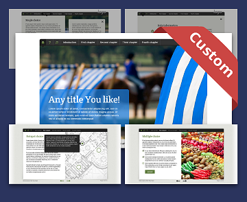 custom e-learning templates for Articulate Storyline, Lectora, Adobe Captivate