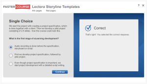 Articulate Storyline Free Guide Test Single Choice Preview