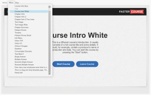Articulate Storyline Oceanside Default Menu Preview