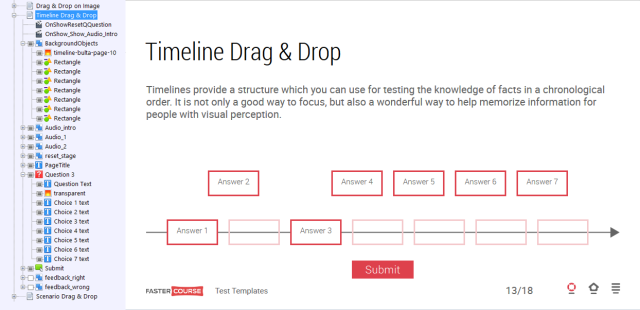 five-button timeline — download trivantis lectora... Test Template Guide - Lectora Templates - FasterCourse