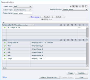 captivate hotspots actions