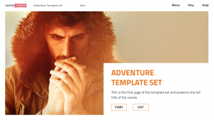 FasterCourse Adventure template set intro page
