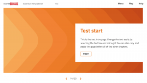 FasterCourse Adventure template set section intro page