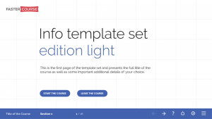 FasterCourse Light info template set intro page