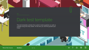 FasterCourse Dark test template set intro page