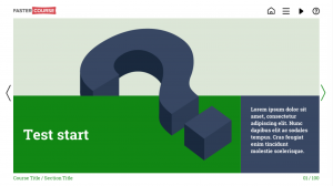 FasterCourse Data template set section intro page