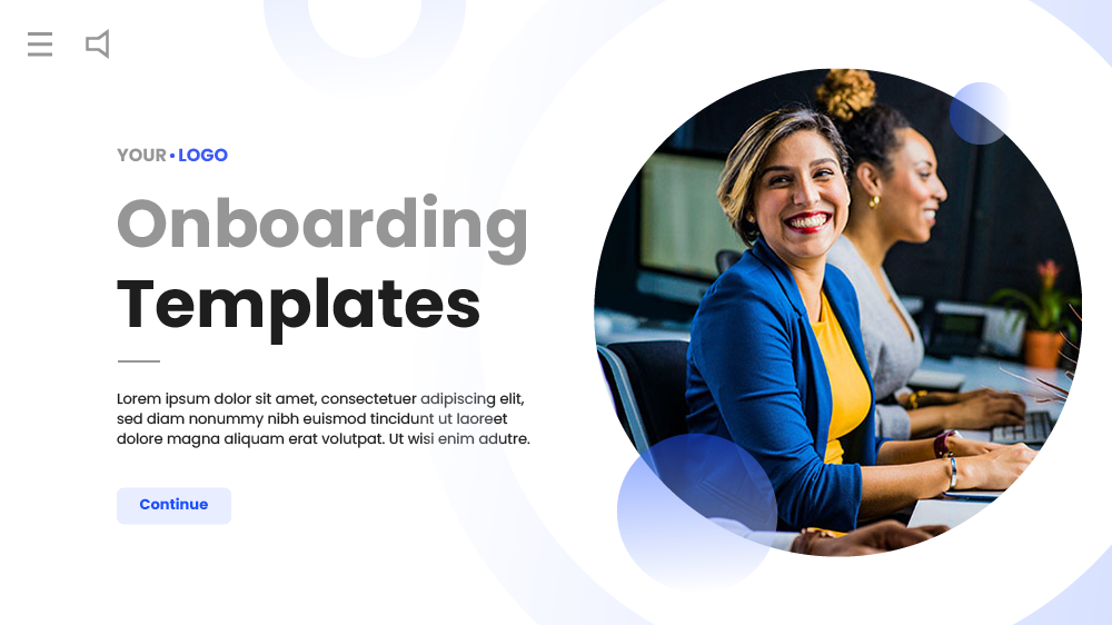 onboarding elearning template