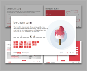 Interactive lectora e-learning test templates