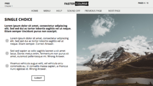 single choice lectora template
