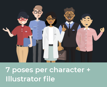 The_Fastersons_family_characters - E-learning Templates - FasterCourse